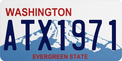 WA license plate ATX1971