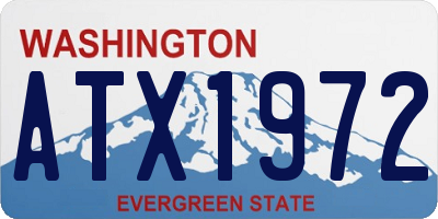 WA license plate ATX1972