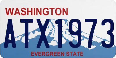 WA license plate ATX1973