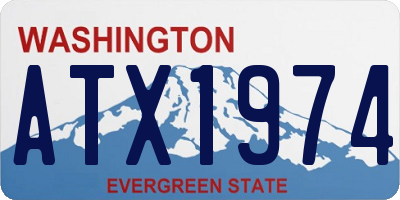 WA license plate ATX1974