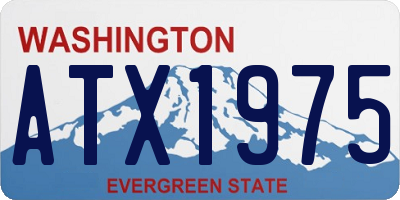 WA license plate ATX1975