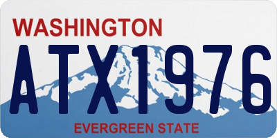 WA license plate ATX1976