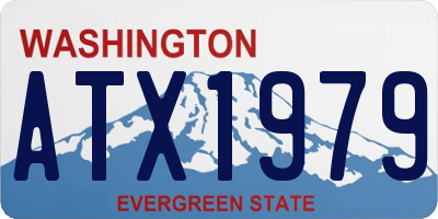 WA license plate ATX1979