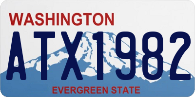WA license plate ATX1982