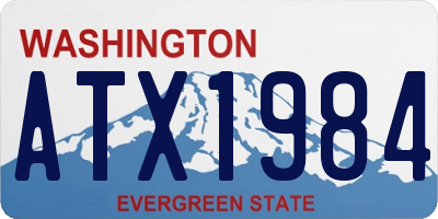 WA license plate ATX1984