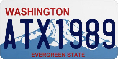 WA license plate ATX1989