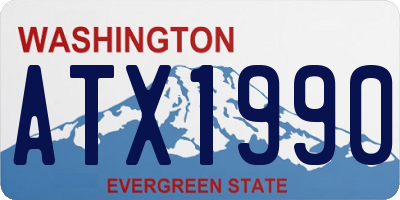 WA license plate ATX1990