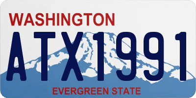 WA license plate ATX1991