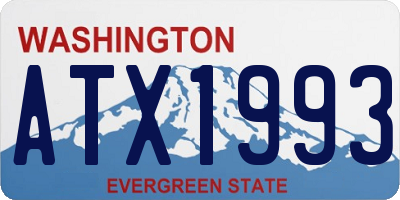 WA license plate ATX1993