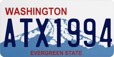WA license plate ATX1994