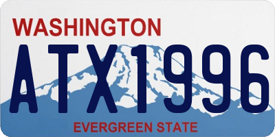 WA license plate ATX1996