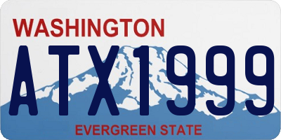 WA license plate ATX1999