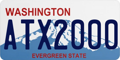 WA license plate ATX2000