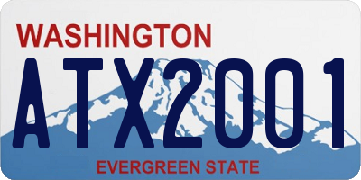 WA license plate ATX2001