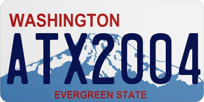 WA license plate ATX2004