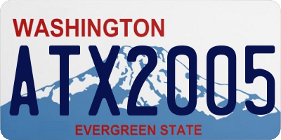 WA license plate ATX2005