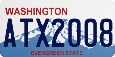 WA license plate ATX2008
