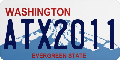 WA license plate ATX2011
