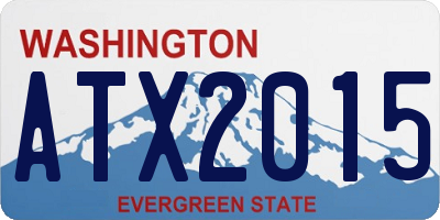 WA license plate ATX2015