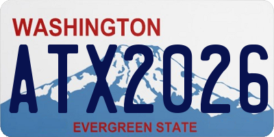 WA license plate ATX2026