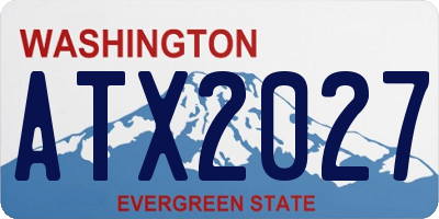 WA license plate ATX2027