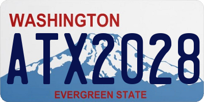 WA license plate ATX2028