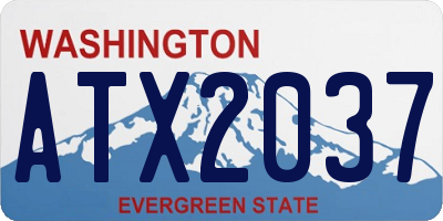 WA license plate ATX2037