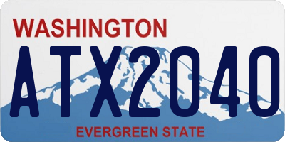 WA license plate ATX2040