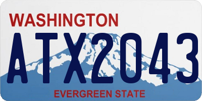 WA license plate ATX2043