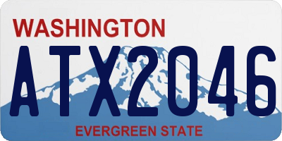 WA license plate ATX2046