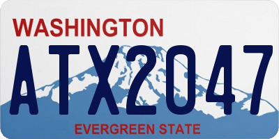 WA license plate ATX2047