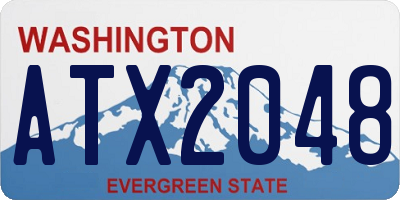 WA license plate ATX2048