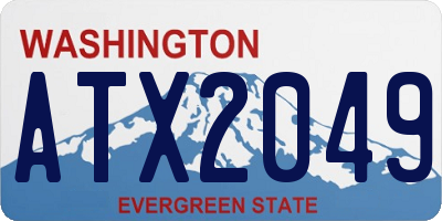 WA license plate ATX2049