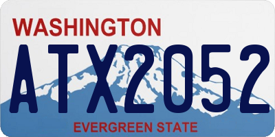 WA license plate ATX2052