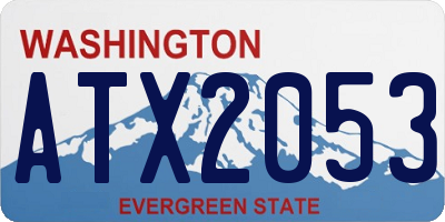WA license plate ATX2053