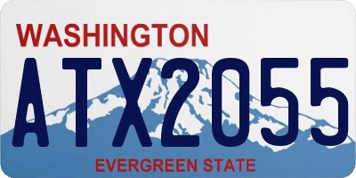 WA license plate ATX2055