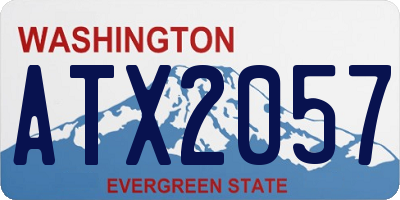 WA license plate ATX2057