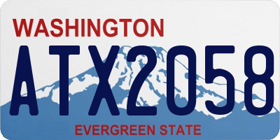 WA license plate ATX2058