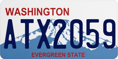 WA license plate ATX2059