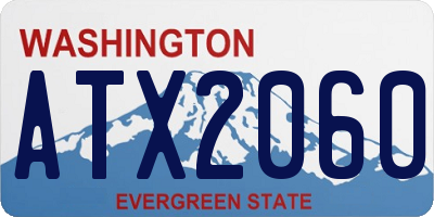 WA license plate ATX2060