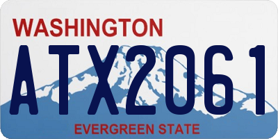 WA license plate ATX2061