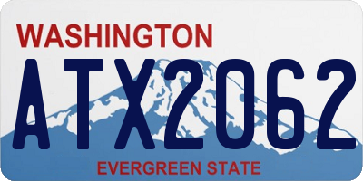 WA license plate ATX2062