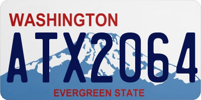 WA license plate ATX2064