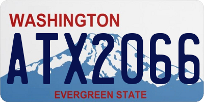 WA license plate ATX2066