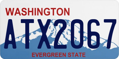 WA license plate ATX2067
