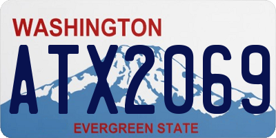WA license plate ATX2069