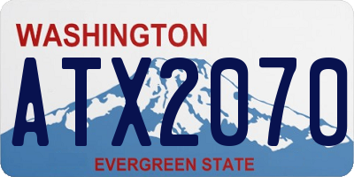 WA license plate ATX2070