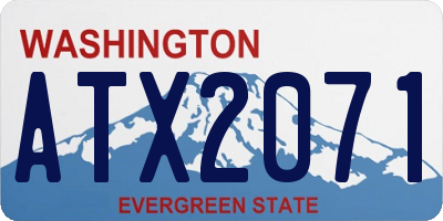 WA license plate ATX2071