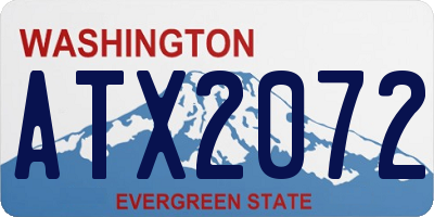 WA license plate ATX2072