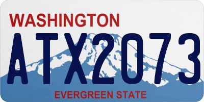 WA license plate ATX2073